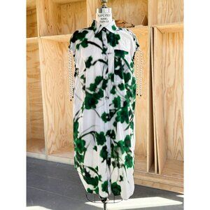Dries Van Noten Shirtdress w/ Braided Rope Shoulder